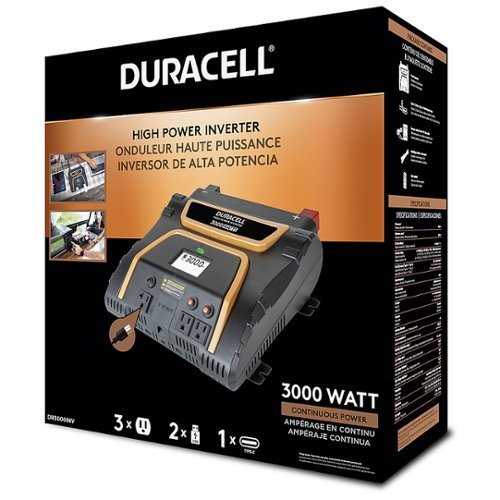 Duracell 3000w High Power Inverter with Type C USB Port - Black BUY IN AUSTRALIA