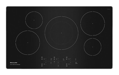 KitchenAid - 36" Built-In Electric Induction Cooktop with 5 Elements - Stainless steel