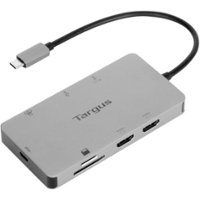 Targus - USB-C Dual HDMI 4K Docking Station with 100W PD Pass-Thru - Silver