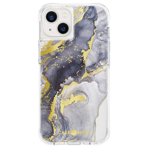 Case-Mate - Print Hardshell Case for iPhone 13 - Navy Marble