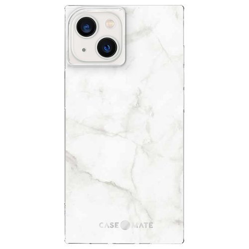 Case-Mate - Blox Softshell Case for iPhone 13 - White Marble