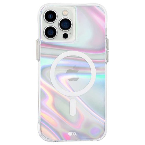 Case-Mate - Soap Bubble Hardshell Case w/ MagSafe w/ Antimicrobial for iPhone 13 Pro Max - Iridescent