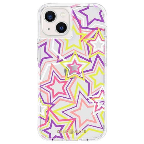 Case-Mate - Print Hardshell Case for iPhone 13 - Neon Stars