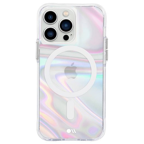 Case-Mate - Soap Bubble Hardshell Case w/ MagSafe w/ Antimicrobial for iPhone 13 Pro - Iridescent