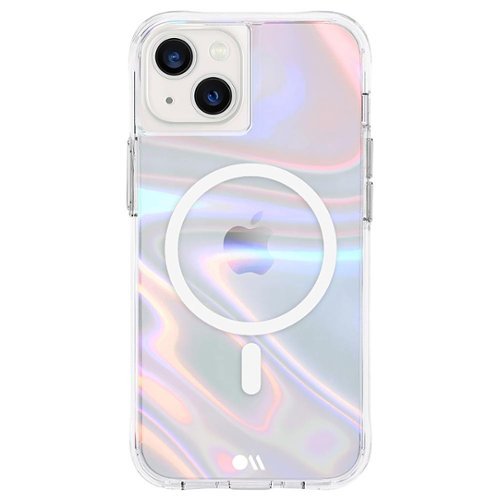 Case-Mate - Soap Bubble Hardshell Case w/ MagSafe w/ Antimicrobial for iPhone 13 - Iridescent