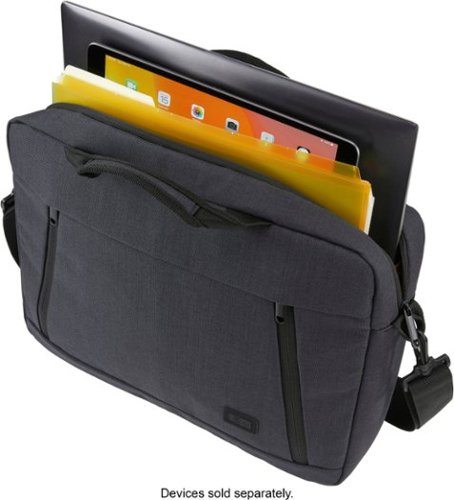 Case Logic Ashton 14” Laptop Attaché Briefcase with Padded Interior, Zippered Pocket for Accessories, Shoulder Strap & Handles - Dark Gray WHERE TO BUY