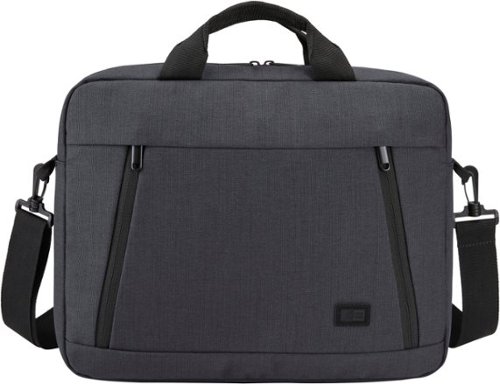 Case Logic Ashton 14” Laptop Attaché Briefcase with Padded Interior, Zippered Pocket for Accessories, Shoulder Strap & Handles - Dark Gray WORLDWIDE DELIVERY
