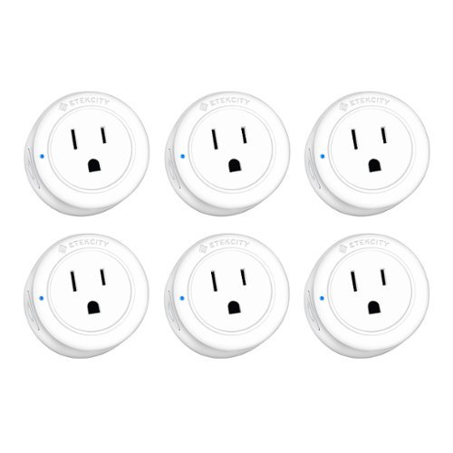 Image of Etekcity - Voltson 10A Mini Smart Wi-Fi Outlet Plug (6-pack) - White