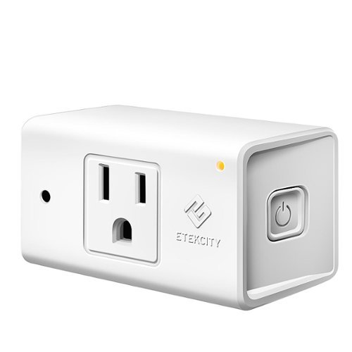 Etekcity - Voltson 15A Smart Wi-Fi Outlet Plug Night Light - White