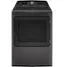 Front. GE Profile - 7.4 cu. ft. Smart Electric Dryer with Sanitize Cycle and Sensor Dry - Gray.