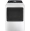 GE Profile - 7.4 cu. Ft. Smart Electric Dryer with Steam, Sanitize Cycle and Sensor Dry - White-Front_Standard