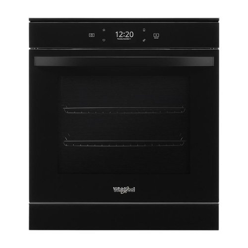 Whirlpool - 24" Built-In Single Electric Convection Wall Oven with Adjustable Self-Clean Cycle - Black