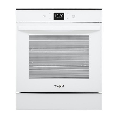 Whirlpool - 24" Built-In Single Electric Convection Wall Oven with Adjustable Self-Clean Cycle - White