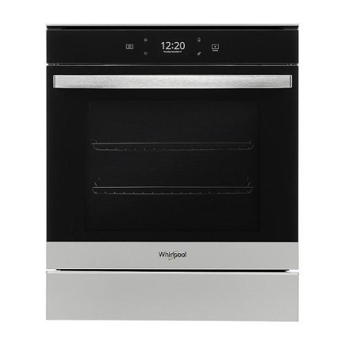 Whirlpool - 24" Built-In Single Electric Convection Wall Oven with Adjustable Self-Clean Cycle - Stainless steel