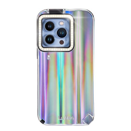 LuMee - Flip Paris Hilton Edition Battery Charger Case w/ MagSafe for iPhone 13 Pro - Holographic