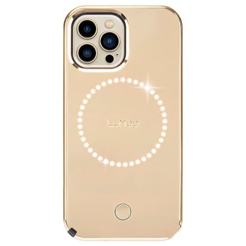 LuMee - Halo Battery Charger Case for iPhone 13 Pro - Gold Mirror