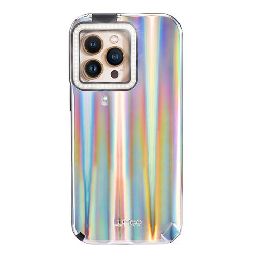 LuMee - Flip Paris Hilton Edition Battery Charger Case w/ MagSafe iPhone 13 Pro Max - Holographic