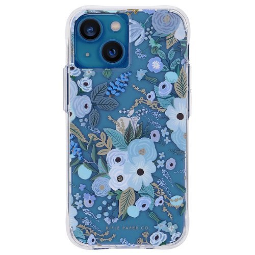 Photos - Case Case-Mate Rifle Paper - iPhone 13 w/ Antimicrobial - Garden Party Blue RP046732 