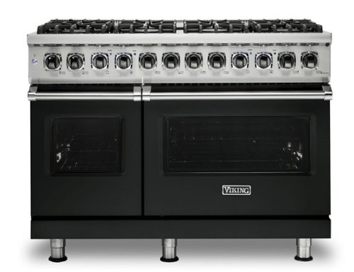 Viking - 5-Series Dual Fuel Self-Clean 48"W Sealed Burner Range - Antique Bronze-Front_Standard 