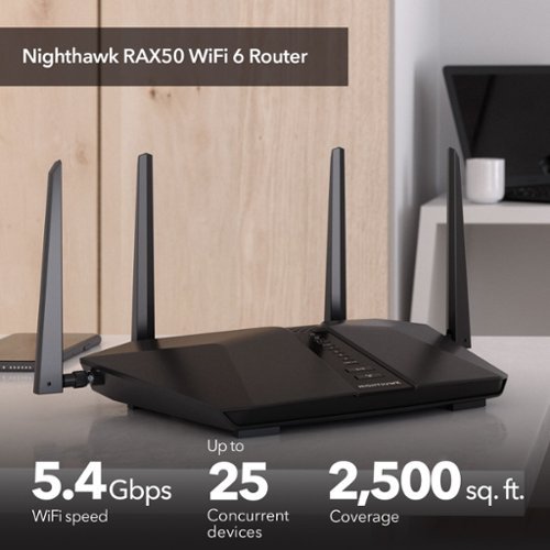 NETGEAR Nighthawk AX5400 Dual-Band Wi-Fi 6 Router - Black WORLDWIDE DELIVERY