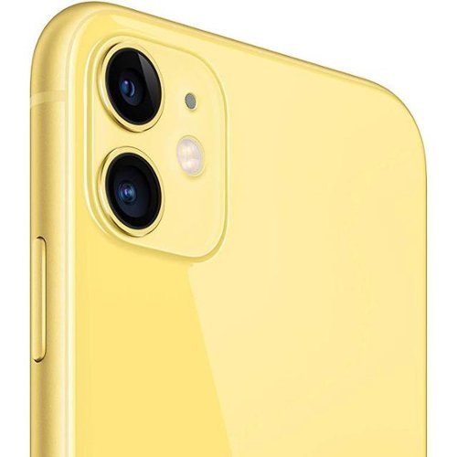 Apple - Refurbished Excellent - iPhone 11 A2111 (Fully Unlocked) 128GB w/ Pre-Installed Tempered Glass - Yellow-Front_Standard 
