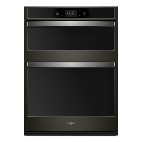 Whirlpool - 30&quot; Built-In Electric Single Convection Wall Oven with Microwave with Air Fry when Connected - Black Stainless Steel