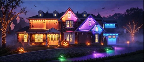 Linkind 100ft Smart Permanent Outdoor Lights Pro with 72 LED Lights, RGBTW, Music Mode, Matter, IP67, Halloween & Christmas - White SHOP ONLINE