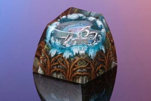 DROP The Lord of the Rings Elven Rings of Power Artisan Keycap - Nenya WORLDWIDE DELIVERY