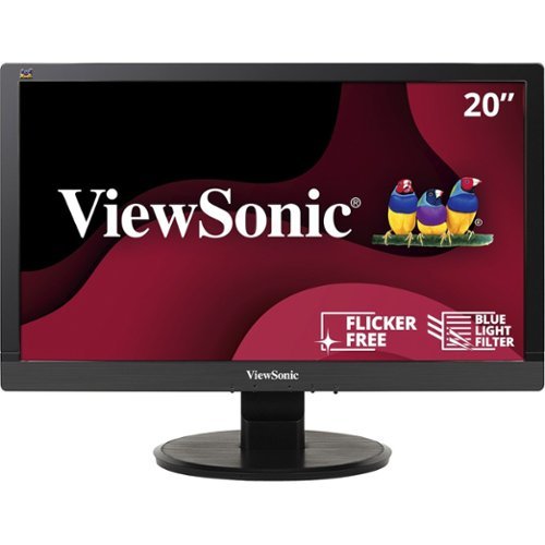 ViewSonic - VA2055SM 19.5" LED FHD Monitor (DisplayPort VGA, DVI) - Black-Front_Standard 