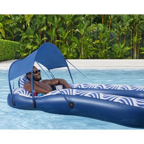 Bestway H2OGO! Comfort Plush Shaded Pool Lounge Float 6'6 x 44 WORLDWIDE DELIVERY