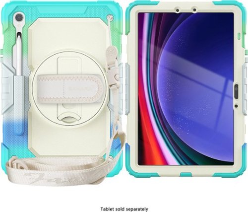 SaharaCase Raider Series Heavy Duty Case with Hand Strap for Samsung Galaxy Tab S10 Lite (2025), Tab S10 FE, S9 and S9 FE - Iridescent Blue BUY IN MIDDLE EAST