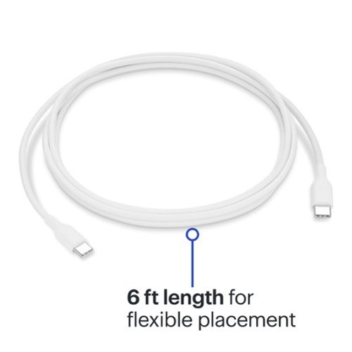 Best Buy essentials™ 6' USB-C to USB-C Braided Charge-and-Sync Cable - White WHERE TO BUY