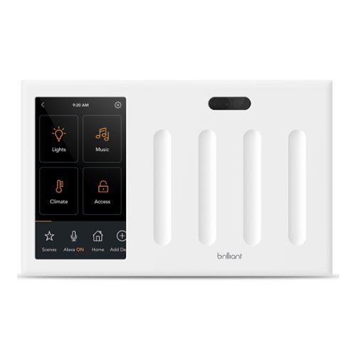 Brilliant Wi-Fi Smart 4-Switch Home Control Panel with Voice Assistant - White INTERNATIONAL SHIPPING