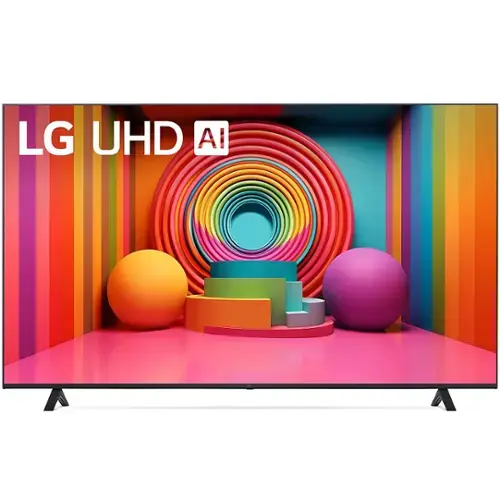 Front. LG - 43" Class UHD Series 4K UHD TV with webOS 24 - Black.