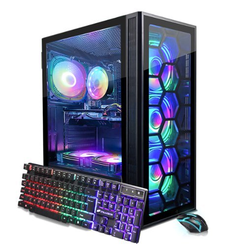 STGAubron - Gaming PC Desktop, 8th Gen Intel Core i7 up to 4.1Ghz, GeForce RTX 3050 6G Graphics, 32GB DDR4, 1T SSD, WIN11H - Black-Front_Standard 