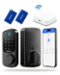 DESLOC - B200 Smart Lock Deadbolt with Fingerprint, Smart Keypad Door Lock with TTLock App for Front Door - Black - Smart Lock and Wifi Gateway Set-Front_Standard