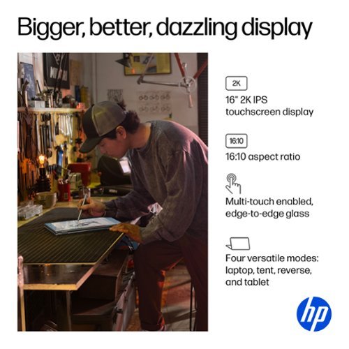 HP OmniBook X Flip 2-in-1 16 2K Touch-Screen Laptop - AMD Ryzen 5 - 8GB Memory - 512GB SSD - Meteor Silver GLOBAL SHIPPING