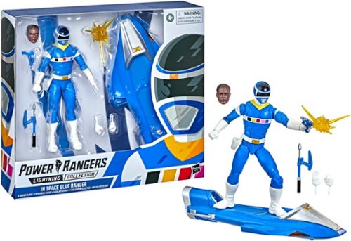 Power Rangers Lightning Collection In Space Blue Ranger & Galaxy Glider Figure