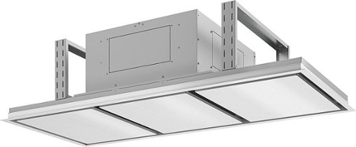 Zephyr - Lux 63 in. Convertible Island Range Hood with LED Lights BODY ONLY - Stainless steel