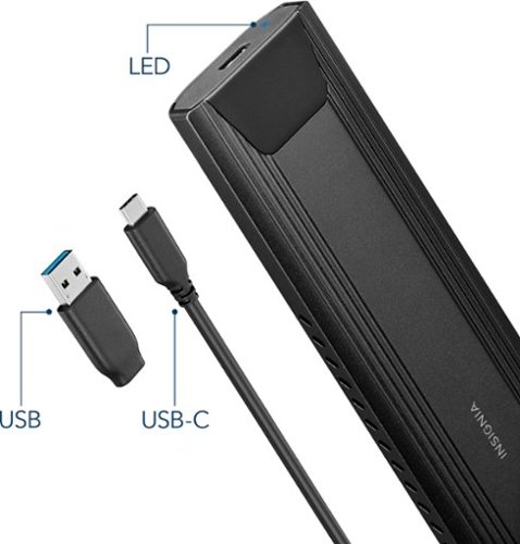 Image of Insignia™ - M.2 NVMe to USB-C SSD Enclosure - Black