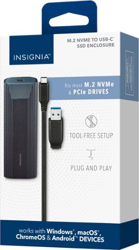 Insignia™ M.2 NVMe to USB-C SSD Enclosure - Black BUY IN MIDDLE EAST