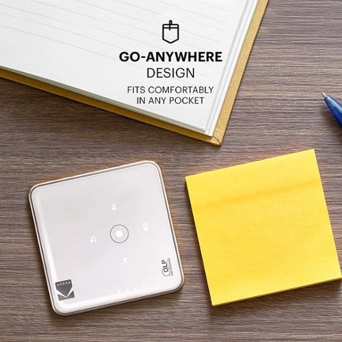 Kodak Ultra Mini Portable Projector - HD 1080p support LED DLP Rechargeable Pico Projector - Built-in Speaker - White GLOBAL SHIPPING
