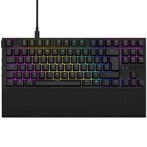 NZXT - Function TKL Wired Modular Mechanical Keyboard With Linear RGB MX Switches - Black