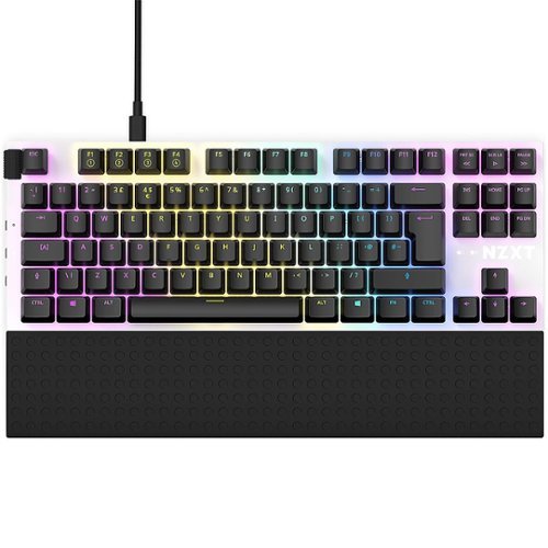 NZXT - Function TKL Wired Modular Mechanical Keyboard With Linear RGB MX Switches - White