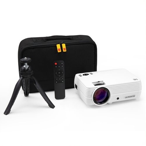 Kodak FLIK X7 Home Projector, 720p Portable Small Home Theater System w/1080p Compatibility & Bright Lumen LED Lamp - White BUY IN SINGAPORE