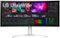 LG - 40” IPS LED Curved UltraWide WHUD 71Hz Monitor with HDR (HDMI, DisplayPort, USB) - Silver/White-Front_Standard