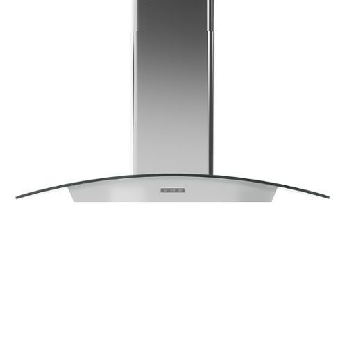 Photos - Cooker Hood Zephyr  Brisas 36 in. 600 CFM Curved Glass Island Mount Range Hood with L 