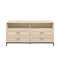 Walker Edison - Contemporary 4-Drawer TV Stand for Most TVs up to 60” - Birch-Front_Standard