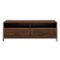 Walker Edison - Contemporary 2-Drawer TV Stand for Most TVs up to 60” - Dark Walnut-Front_Standard