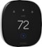 ecobee - Enhanced Smart Programmable Touch-Screen Wi-Fi Thermostat with Alexa, Apple HomeKit and Google Assistant - Black-Front_Standard